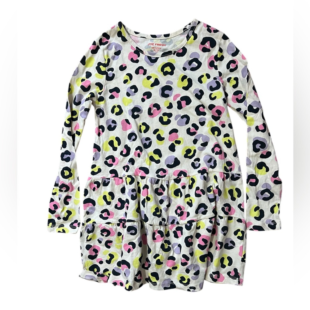 Joe Fresh Multicolor Leopard Print Top Size 7-8 (Medium)